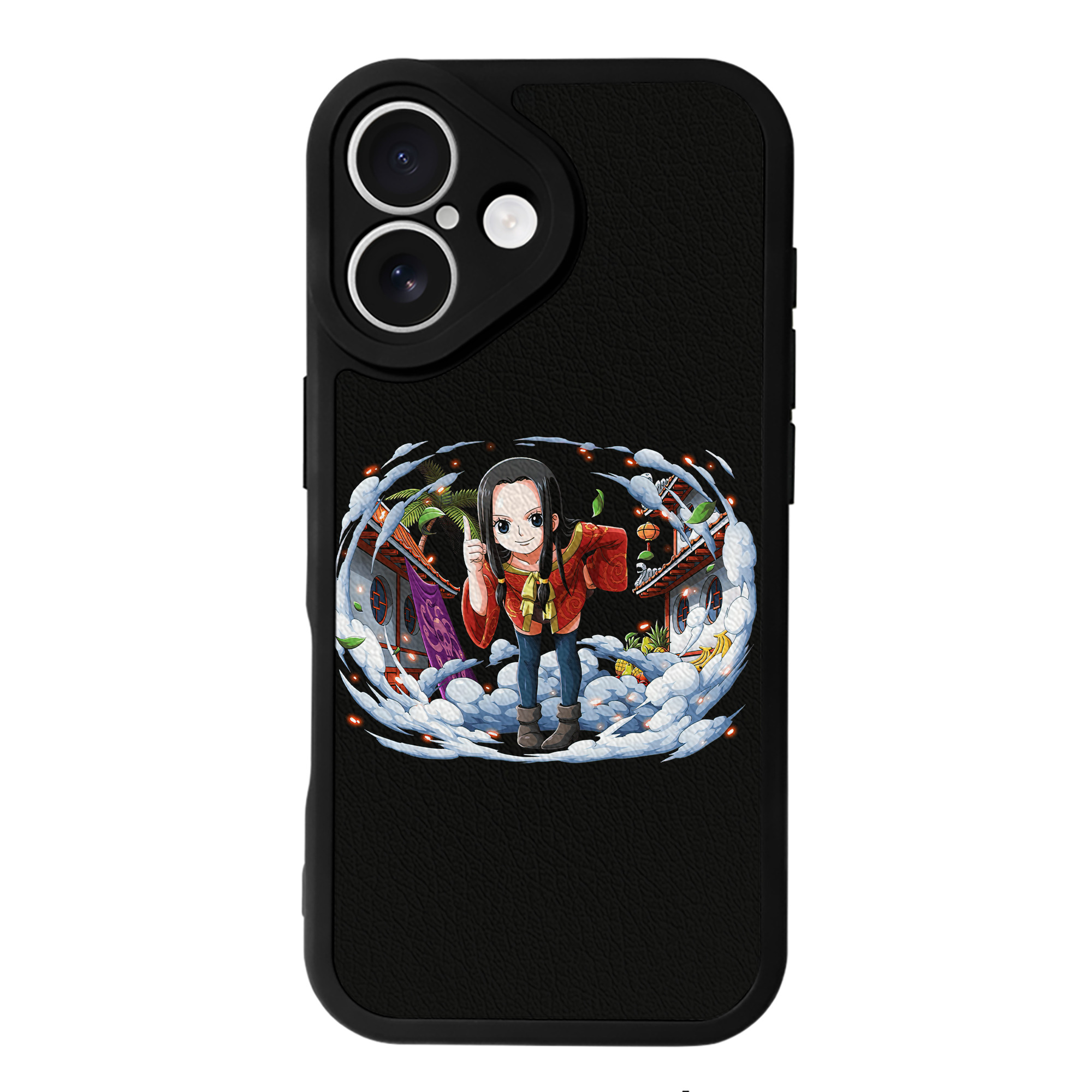 （画像用） ワンピース ボア・ハンコック ONE PIECE Boa·Hancock 【iPhone 16シリーズ対応】シリコンスマホケース（レザー調） 材質：シリコン